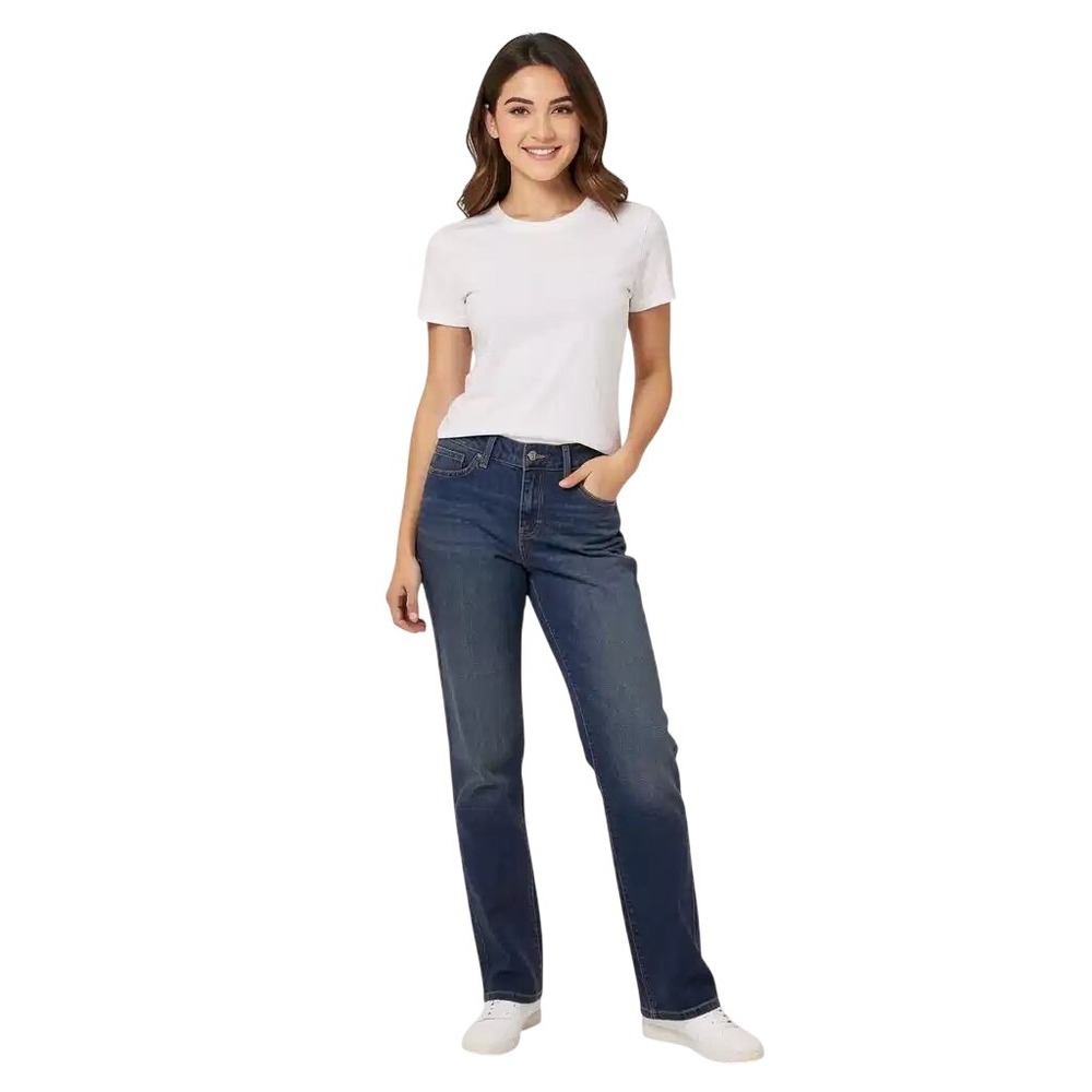 Tommy Hilfiger Womens Classic Straight Leg Jeans Dark Wash Stretch Denim 4R NWT
